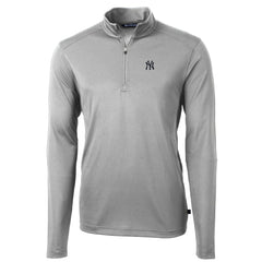 New York Yankees Cutter & Buck Virtue Eco Pique Recycled Quarter-Zip Pullover Top for sale