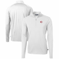 Cincinnati Reds Cutter & Buck Virtue Eco Pique Recycled Quarter-Zip Pullover Top Online