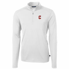 Cleveland Guardians Cutter & Buck Virtue Eco Pique Recycled Quarter-Zip Pullover Top discount