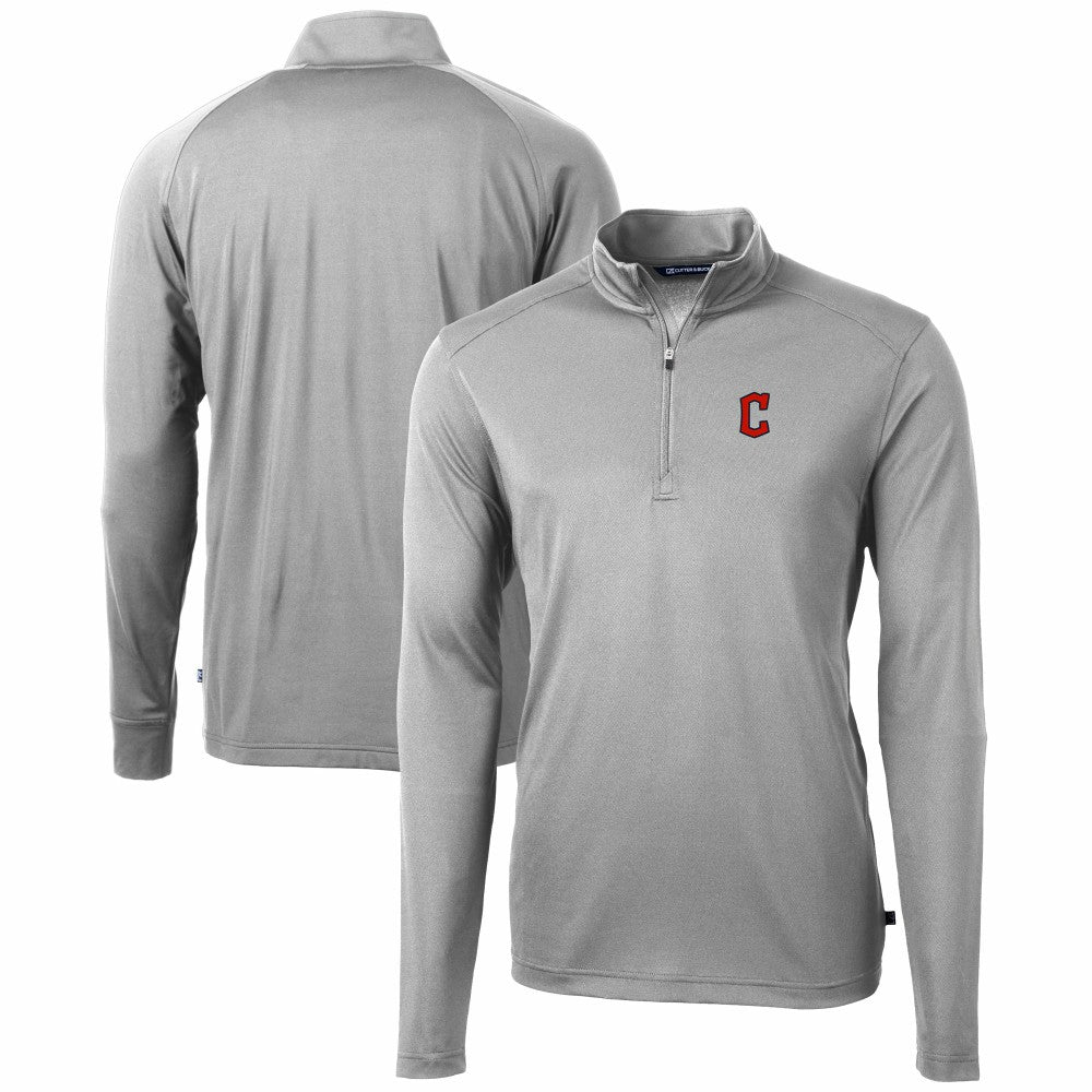 Cleveland Guardians Cutter & Buck Virtue Eco Pique Recycled Quarter-Zip Pullover Top Near Me