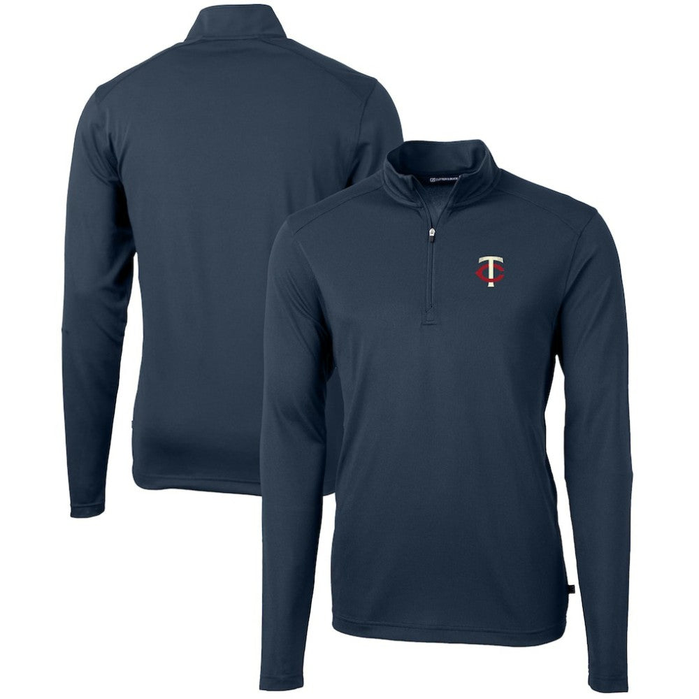 Minnesota Twins Cutter & Buck Virtue Eco Pique Recycled Quarter-Zip Pullover Top Online