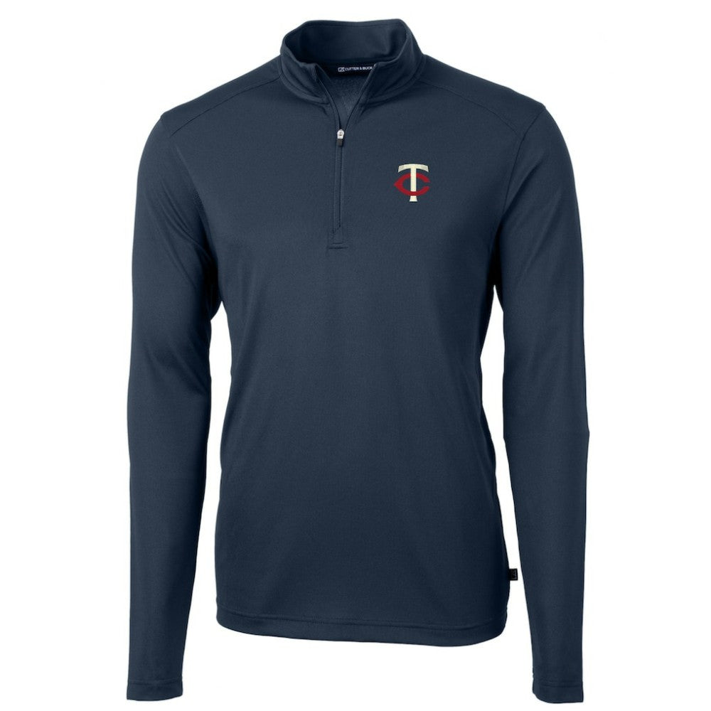 Minnesota Twins Cutter & Buck Virtue Eco Pique Recycled Quarter-Zip Pullover Top Online