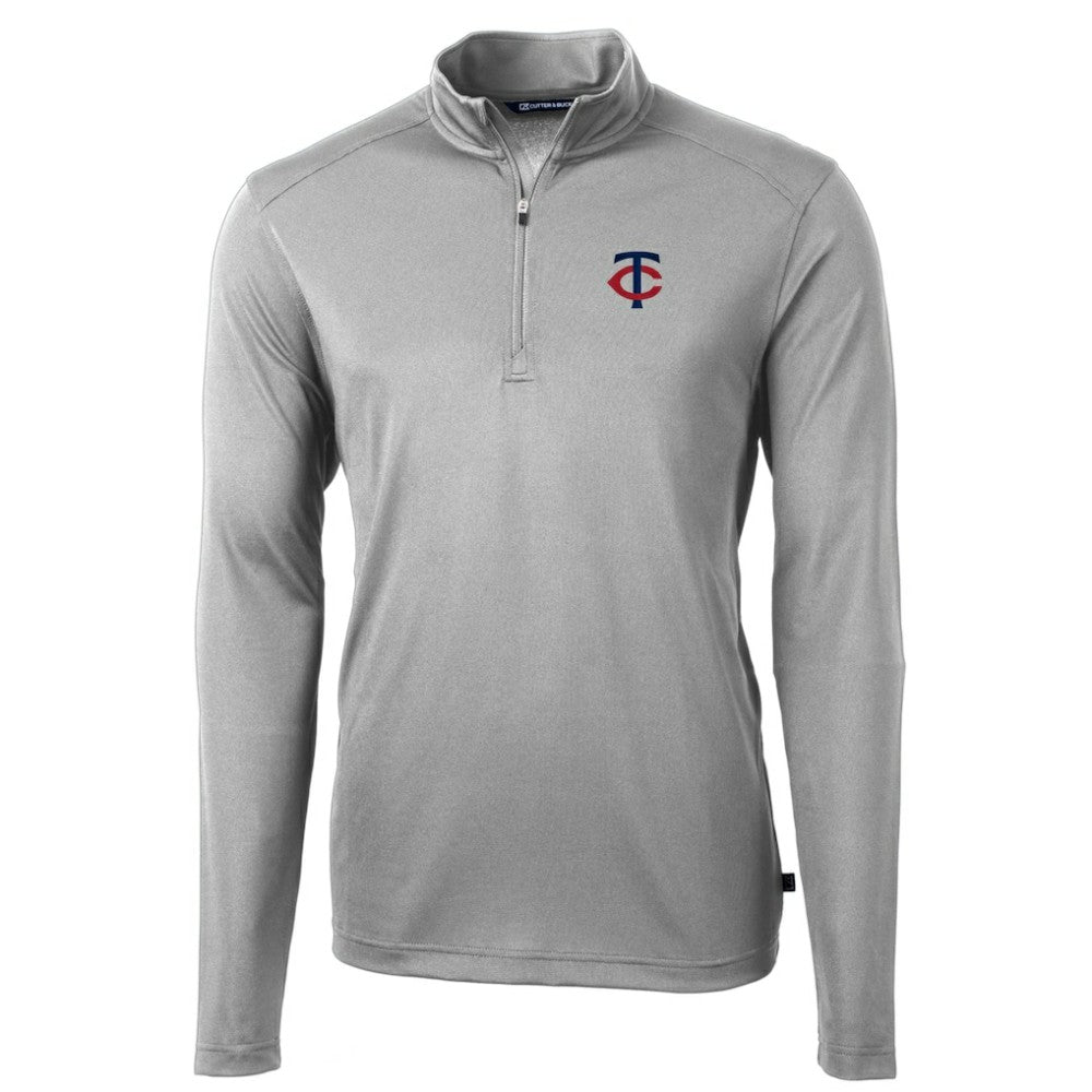 Minnesota Twins Cutter & Buck Virtue Eco Pique Recycled Quarter-Zip Pullover Top Online