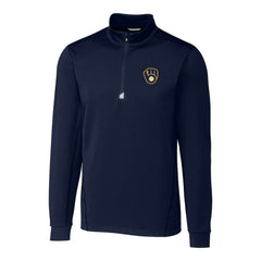 Milwaukee Brewers Cutter & Buck Big & Tall Traverse Stretch Quarter-Zip Pullover Top for sale