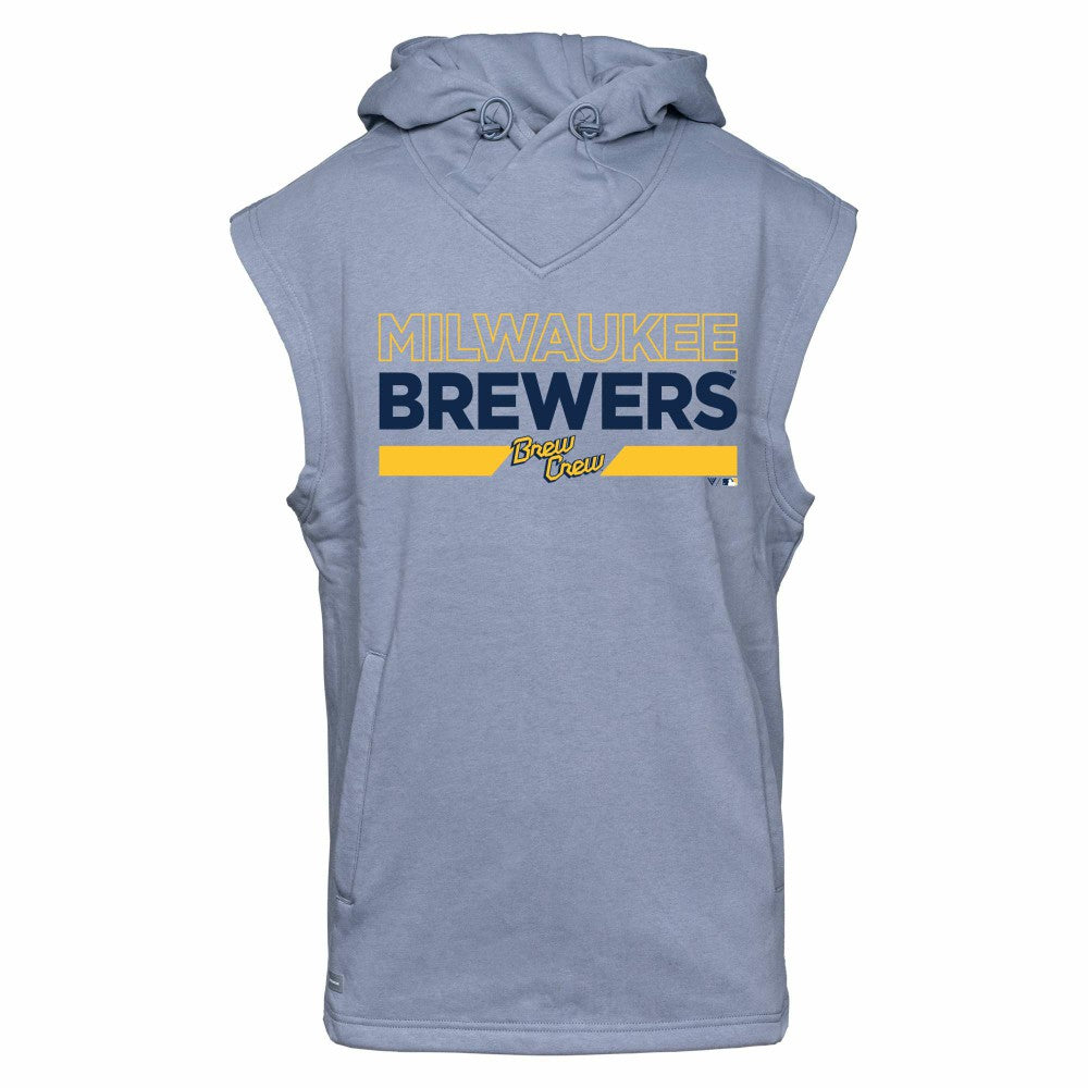 Milwaukee Brewers Levelwear City Connect Throttle No Hitter Hoodie Sleeveless T-Shirt Lifestyle