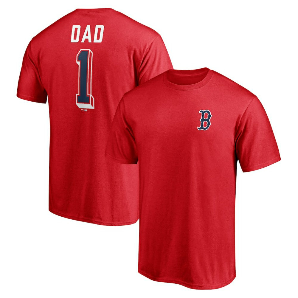 Boston Red Sox Number One Dad T-Shirt Clearance