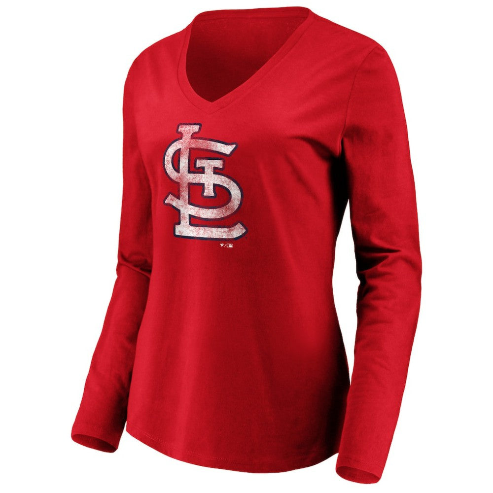 St. Louis Cardinals Women's Team Long Sleeve V-Neck T-Shirt discount