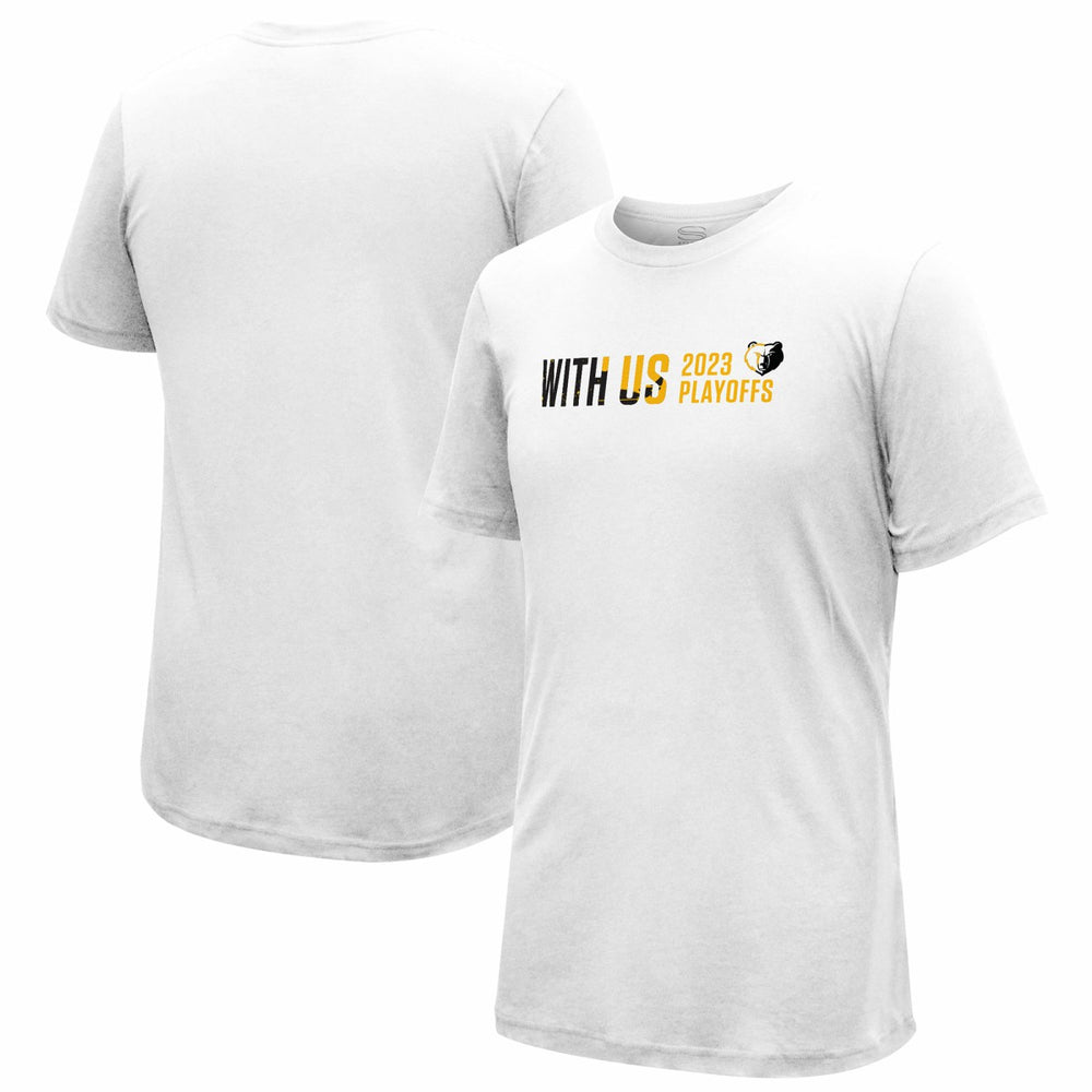 NBA - Memphis Grizzlies Stadium Essentials Unisex 2023 NBA Playoffs Slogan T-Shirt - White