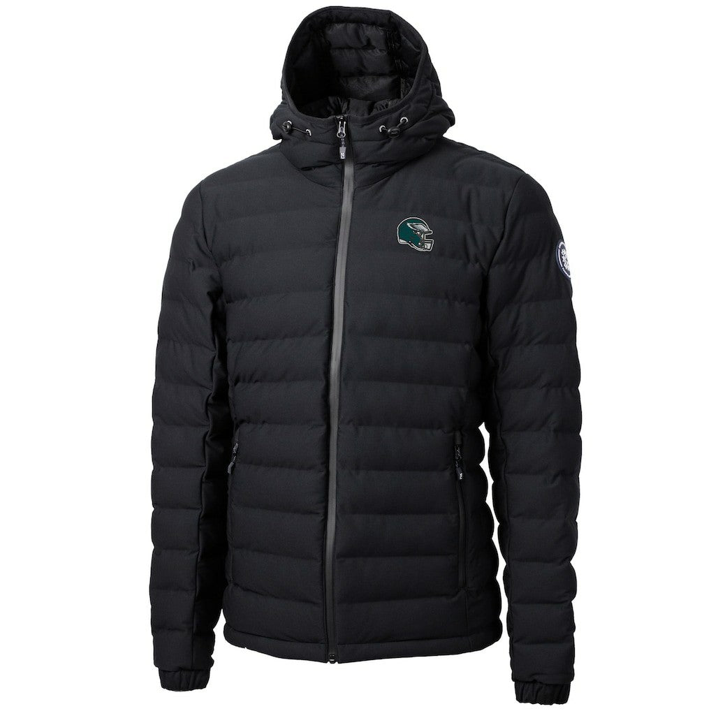 Philadelphia Eagles Cutter & Buck Helmet Mission Ridge Repreve Eco Insulated Puffer Full-Zip Jacket Black - NFL
