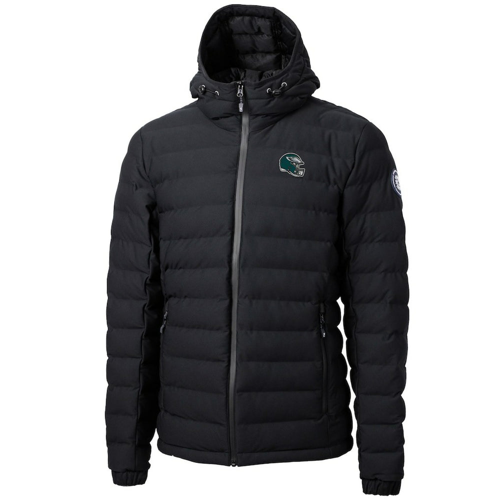 Philadelphia Eagles Cutter & Buck Helmet Mission Ridge Repreve Eco Insulated Puffer Full-Zip Jacket Black - NFL