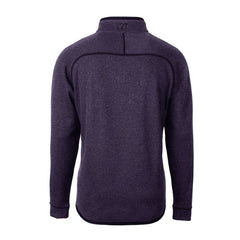 Minnesota Vikings Cutter & Buck Helmet Mainsail Sweater-Knit Half-Zip Pullover Jacket Purple - NFL
