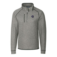 Minnesota Vikings Cutter & Buck Helmet Mainsail Sweater-Knit Half-Zip Pullover Jacket Silver - NFL