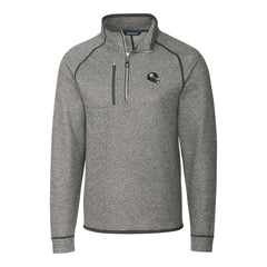 Pittsburgh Steelers Cutter & Buck Helmet Mainsail Sweater-Knit Half-Zip Pullover Jacket Silver - NFL