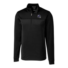 Minnesota Vikings Cutter & Buck Traverse Stripe Stretch Quarter-Zip Pullover Top Black - NFL