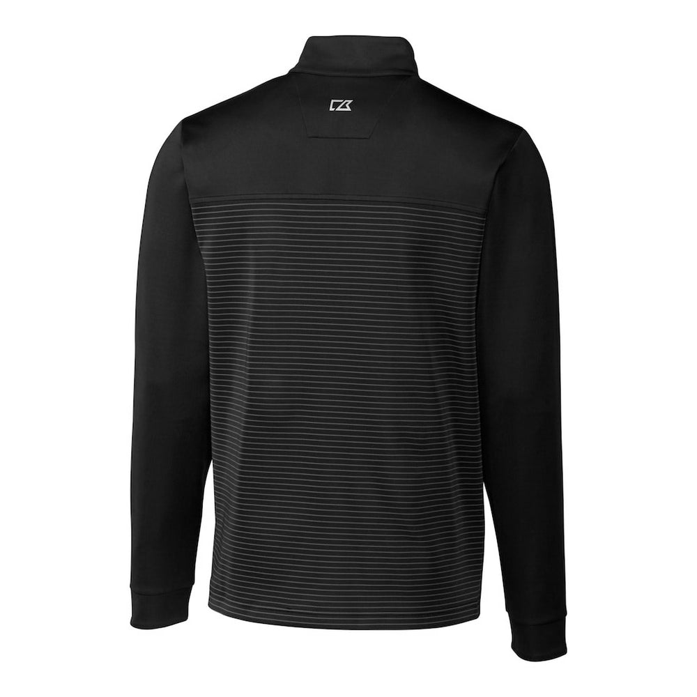 Minnesota Vikings Cutter & Buck Traverse Stripe Stretch Quarter-Zip Pullover Top Black - NFL