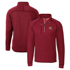 San Francisco 49ers Cutter & Buck Helmet Mainsail Sweater-Knit Half-Zip Pullover Jacket Red - NFL
