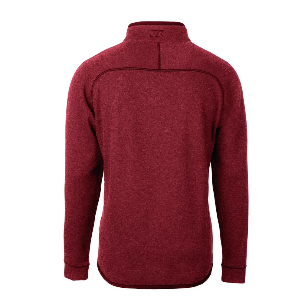 San Francisco 49ers Cutter & Buck Helmet Mainsail Sweater-Knit Half-Zip Pullover Jacket Red - NFL