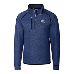 Los Angeles Chargers Cutter & Buck Helmet Mainsail Sweater-Knit Half-Zip Pullover Jacket Blue - NFL