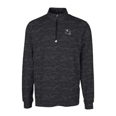 Pittsburgh Steelers Cutter & Buck Helmet Traverse Camo Print Stretch Quarter-Zip Pullover Top Black - NFL