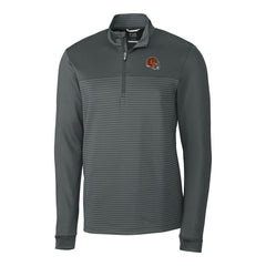 Cincinnati Bengals Cutter & Buck Traverse Stripe Stretch Quarter-Zip Pullover Top Gray - NFL