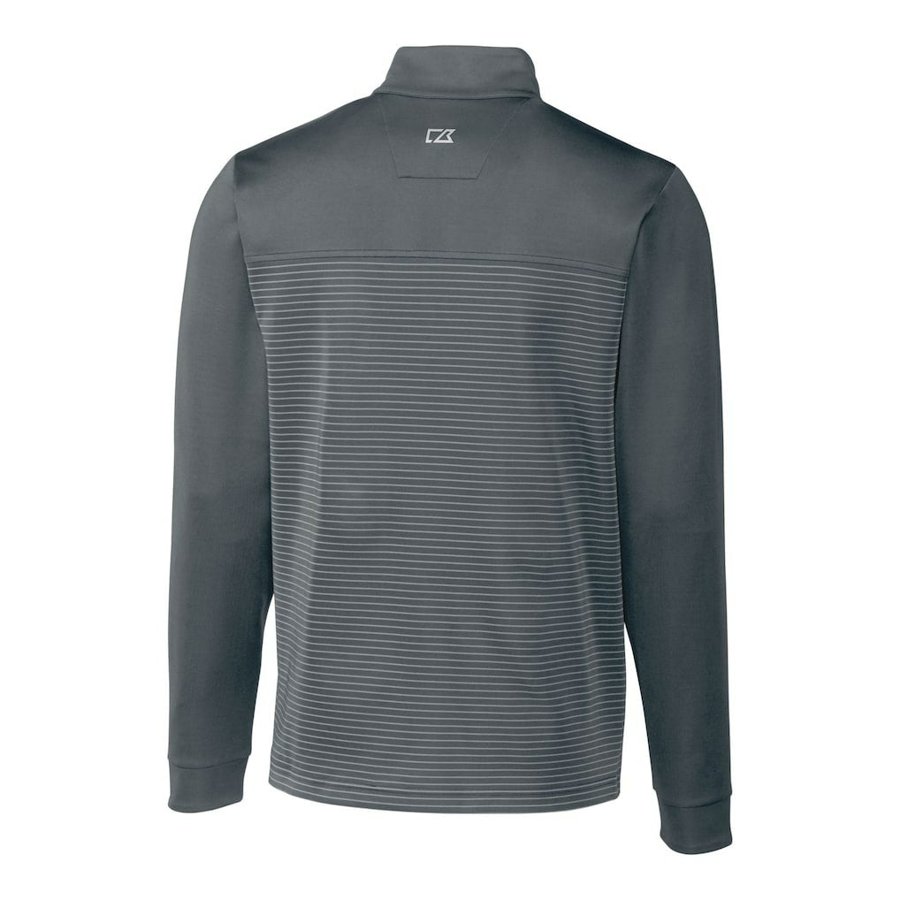 Cincinnati Bengals Cutter & Buck Traverse Stripe Stretch Quarter-Zip Pullover Top Gray - NFL