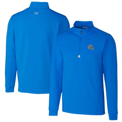 Detroit Lions Cutter & Buck Helmet Traverse Stretch Quarter-Zip Pullover Top Blue - NFL