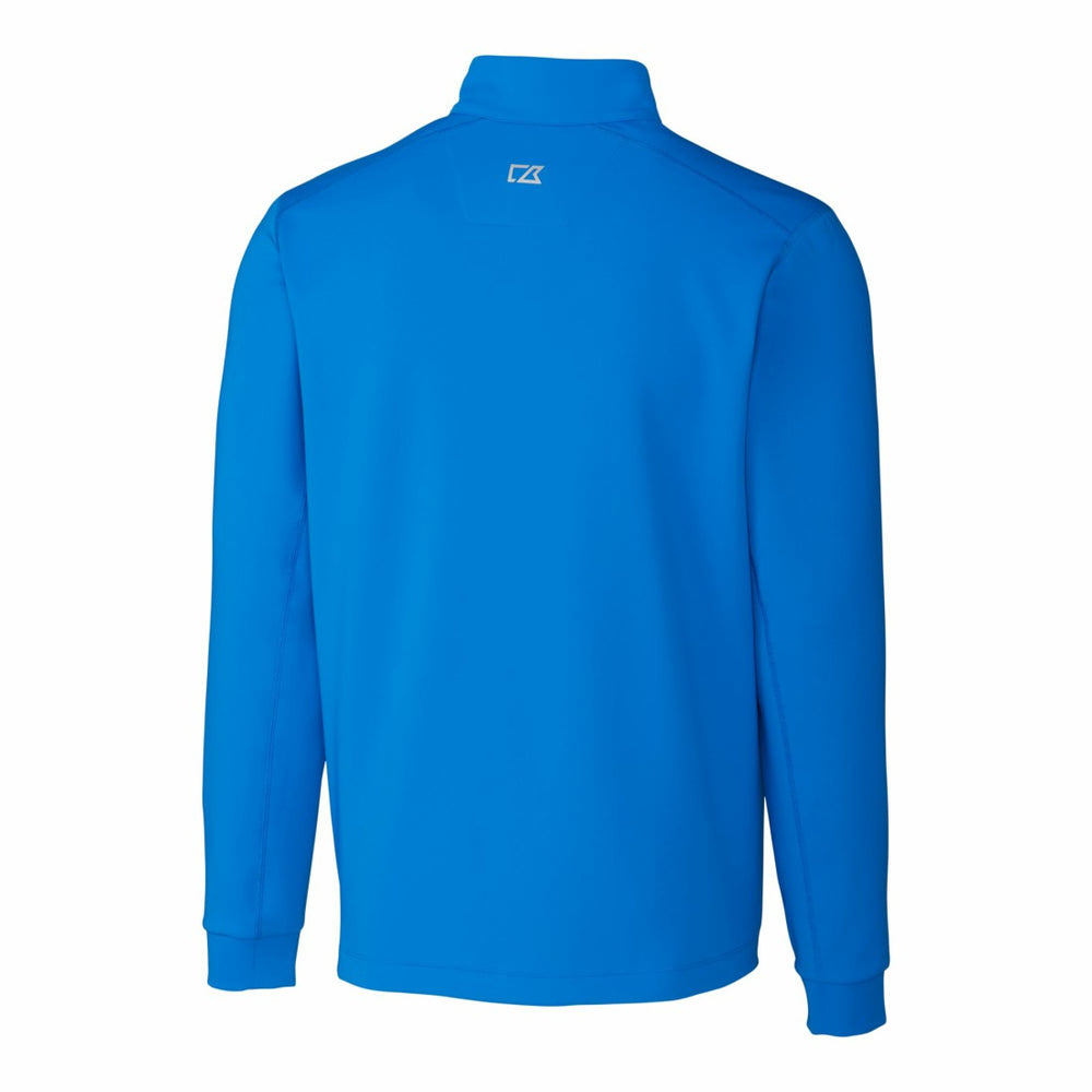 Detroit Lions Cutter & Buck Helmet Traverse Stretch Quarter-Zip Pullover Top Blue - NFL