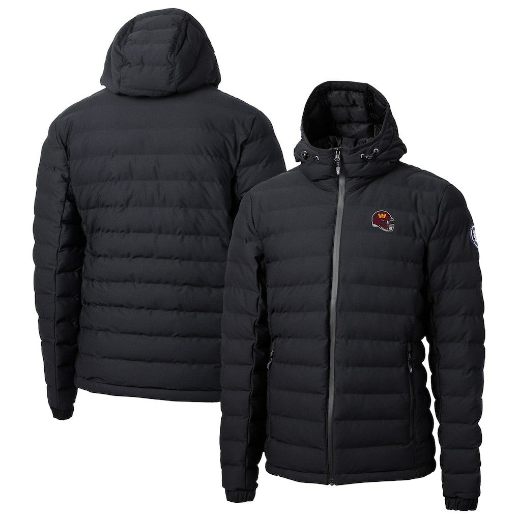 Washington Commanders Cutter & Buck Helmet Mission Ridge Repreve Eco Insulated Puffer Full-Zip Jacket Black - NFL