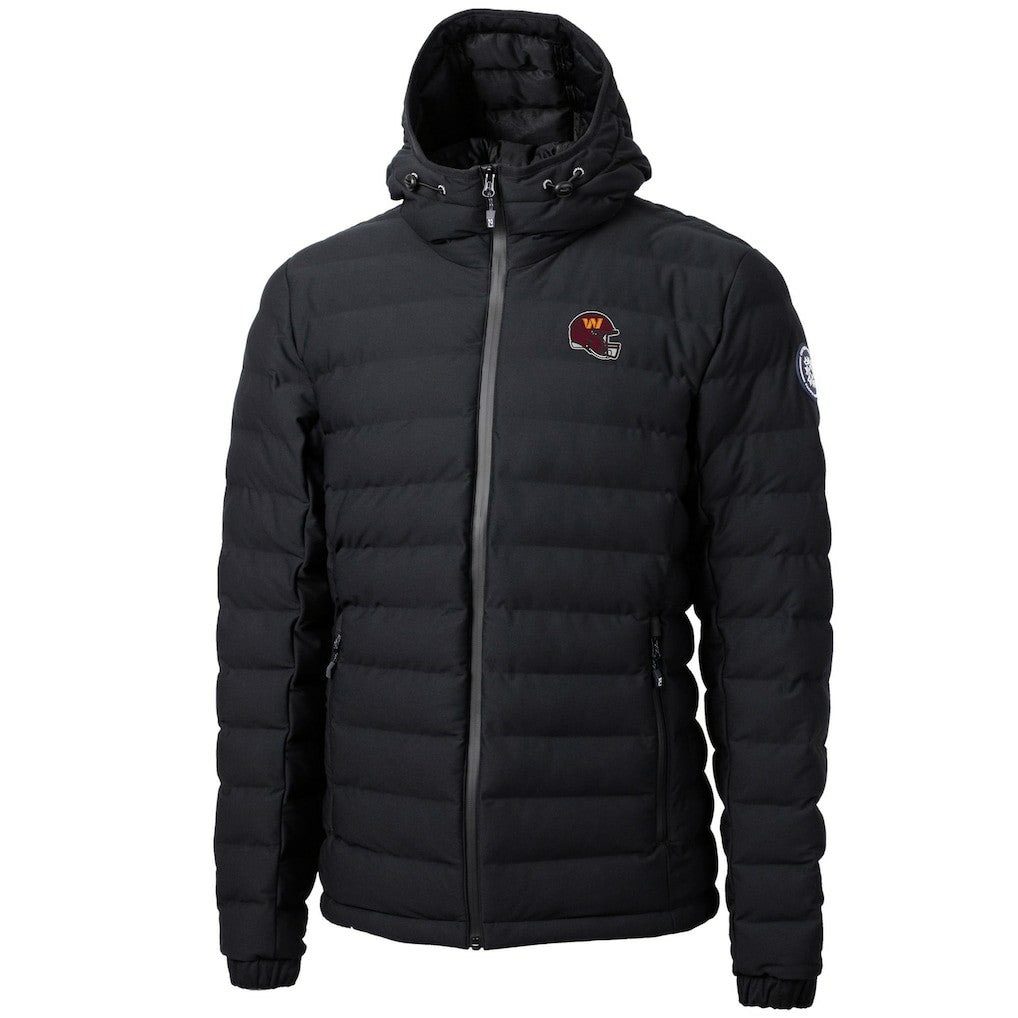 Washington Commanders Cutter & Buck Helmet Mission Ridge Repreve Eco Insulated Puffer Full-Zip Jacket Black - NFL