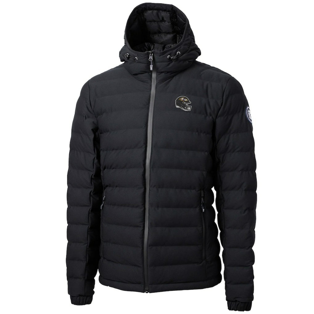 Baltimore Ravens Cutter & Buck Helmet Mission Ridge Repreve Eco Insulated Puffer Full-Zip Jacket Black - NFL