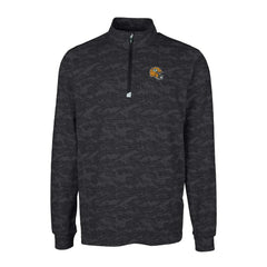 Green Bay Packers Cutter & Buck Helmet Traverse Camo Print Stretch Quarter-Zip Pullover Top Black - NFL