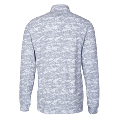 Jacksonville Jaguars Cutter & Buck Helmet Traverse Camo Print Stretch Quarter-Zip Pullover Top Charcoal - NFL