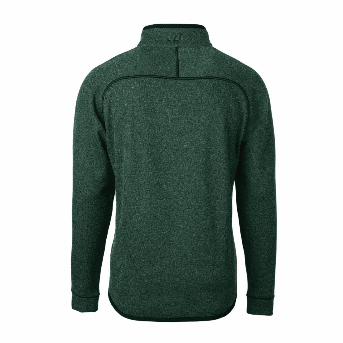 Green Bay Packers Cutter & Buck Helmet Mainsail Sweater-Knit Half-Zip Pullover Jacket Hunter Green - NFL