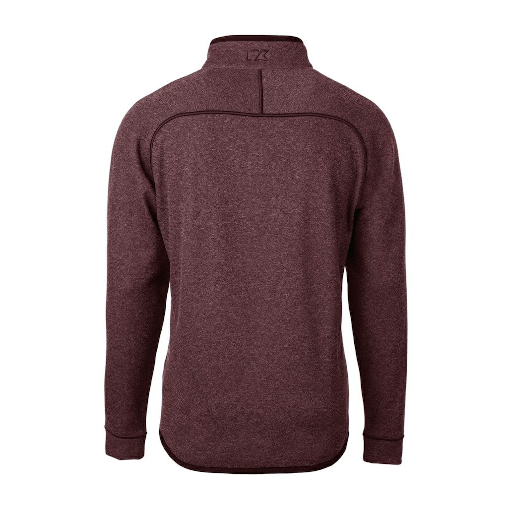 Washington Commanders Cutter & Buck Helmet Mainsail Sweater-Knit Half-Zip Pullover Jacket Burgundy - NFL