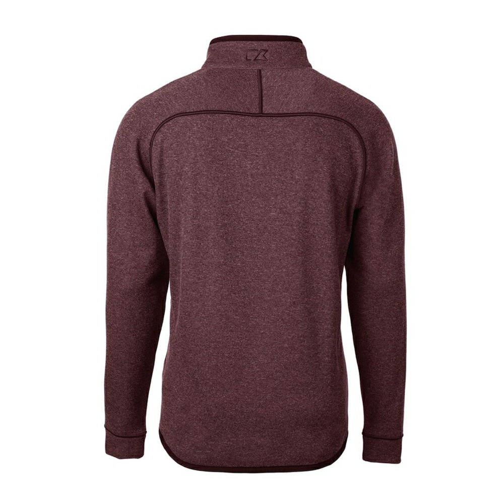 Washington Commanders Cutter & Buck Helmet Mainsail Sweater-Knit Half-Zip Pullover Jacket Burgundy - NFL