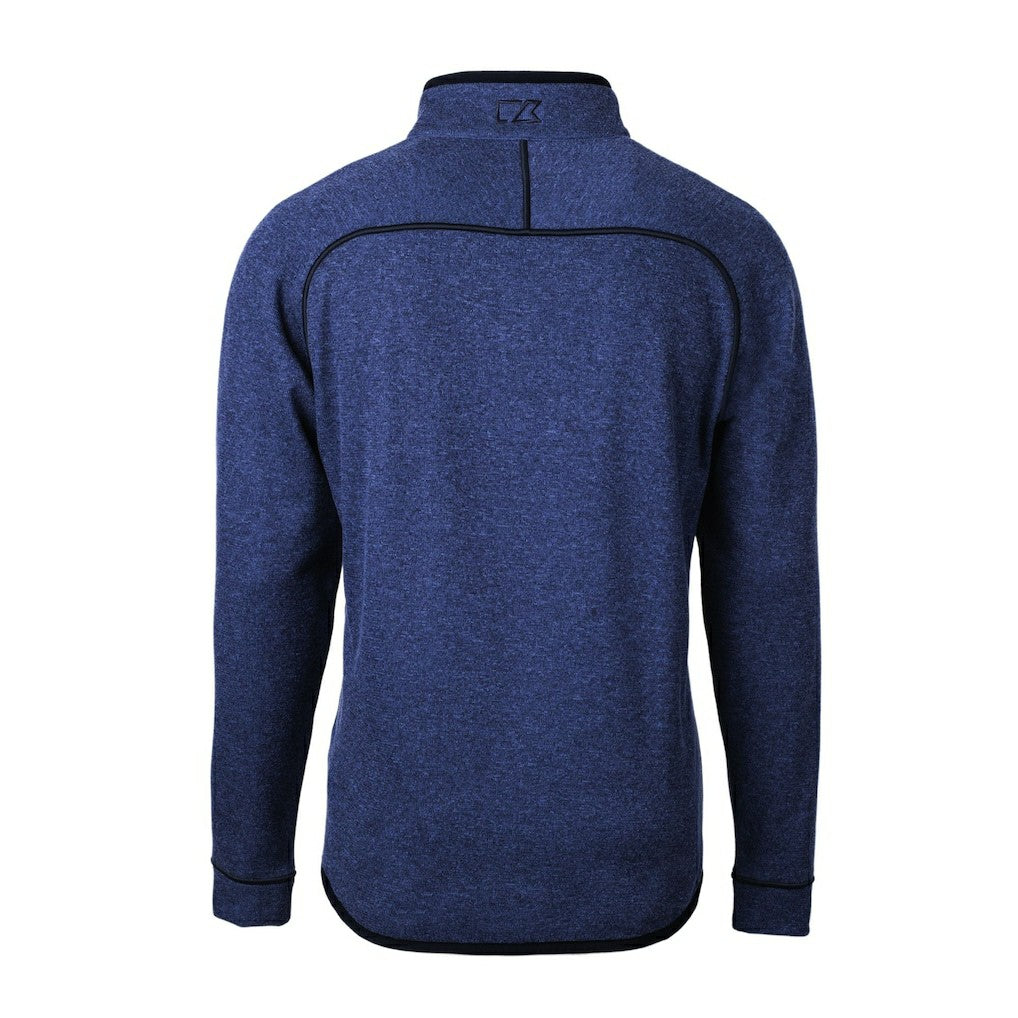 Buffalo Bills Cutter & Buck Helmet Mainsail Sweater-Knit Half-Zip Pullover Jacket Blue - NFL