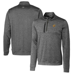 Green Bay Packers Cutter & Buck Helmet Stealth Heathered Quarter-Zip Pullover Top Gray - NFL