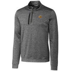 Green Bay Packers Cutter & Buck Helmet Stealth Heathered Quarter-Zip Pullover Top Gray - NFL