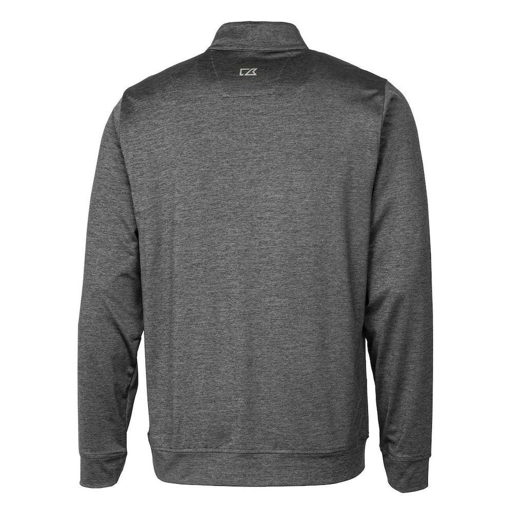 Green Bay Packers Cutter & Buck Helmet Stealth Heathered Quarter-Zip Pullover Top Gray - NFL