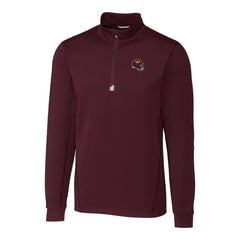 Washington Commanders Cutter & Buck Helmet Traverse Stretch Quarter-Zip Pullover Top Burgundy - NFL