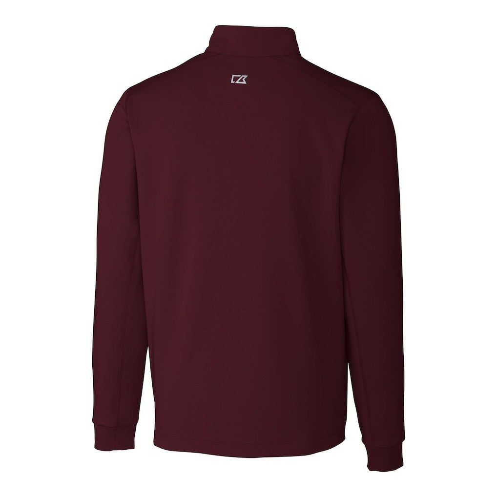 Washington Commanders Cutter & Buck Helmet Traverse Stretch Quarter-Zip Pullover Top Burgundy - NFL
