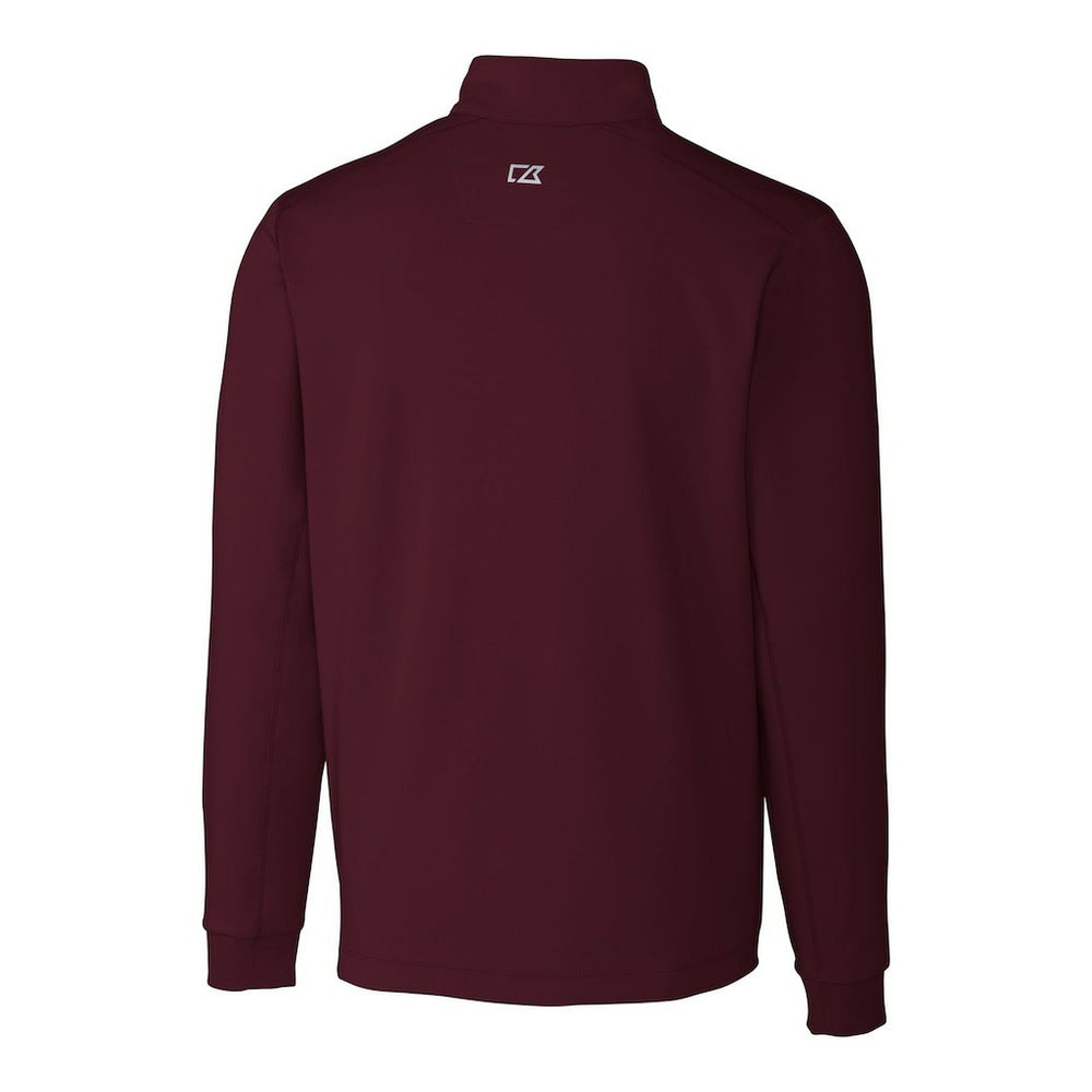 Washington Commanders Cutter & Buck Helmet Traverse Stretch Quarter-Zip Pullover Top Burgundy - NFL