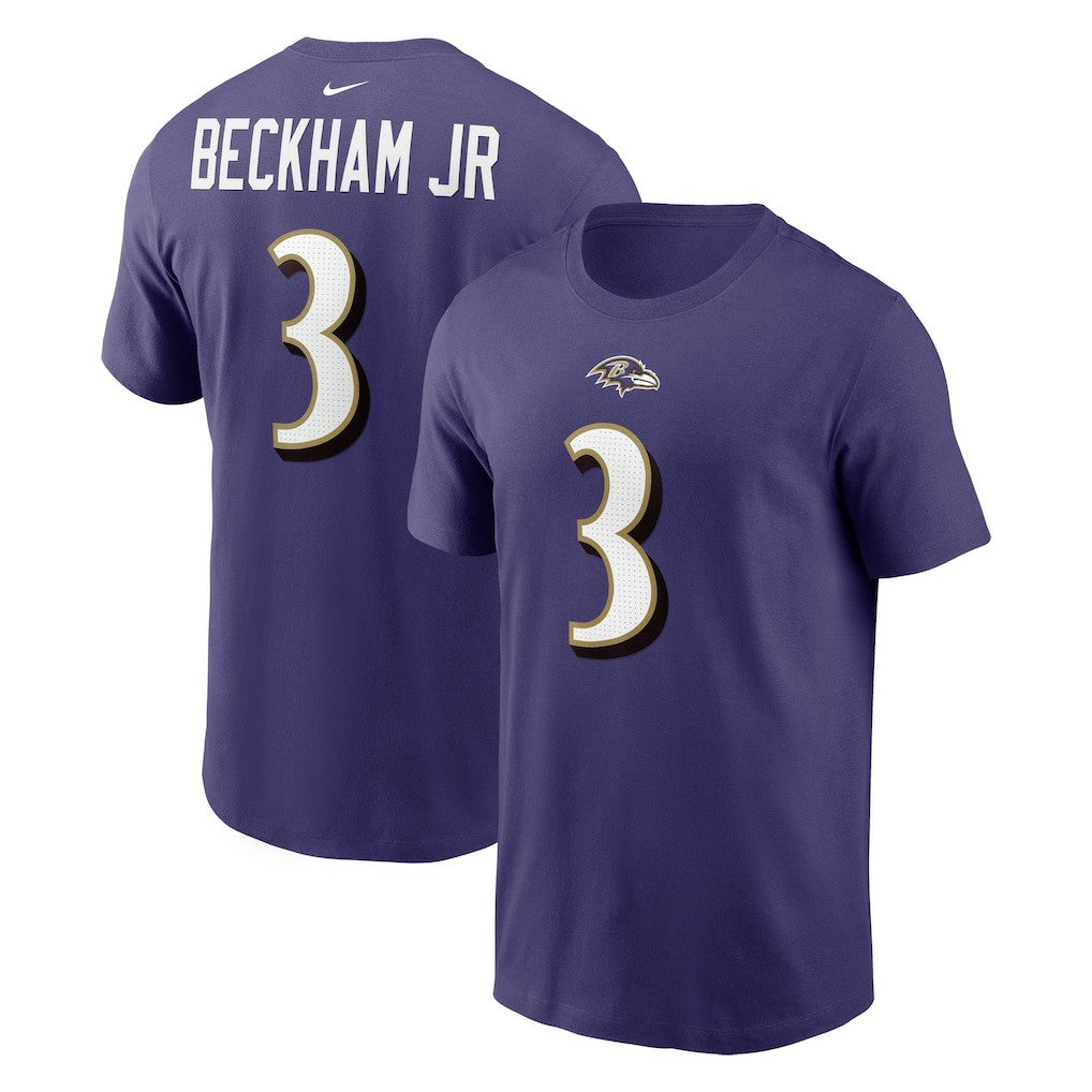Odell Beckham Jr. Baltimore Ravens Player Name & Number T-Shirt Purple - Nike