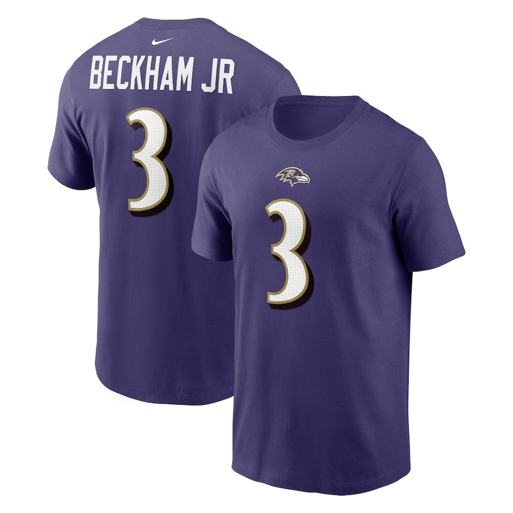 Odell Beckham Jr. Baltimore Ravens Player Name & Number T-Shirt Purple - Nike