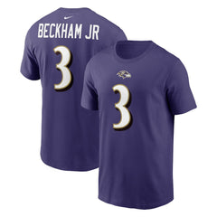 Odell Beckham Jr. Baltimore Ravens Player Name & Number T-Shirt Purple - Nike