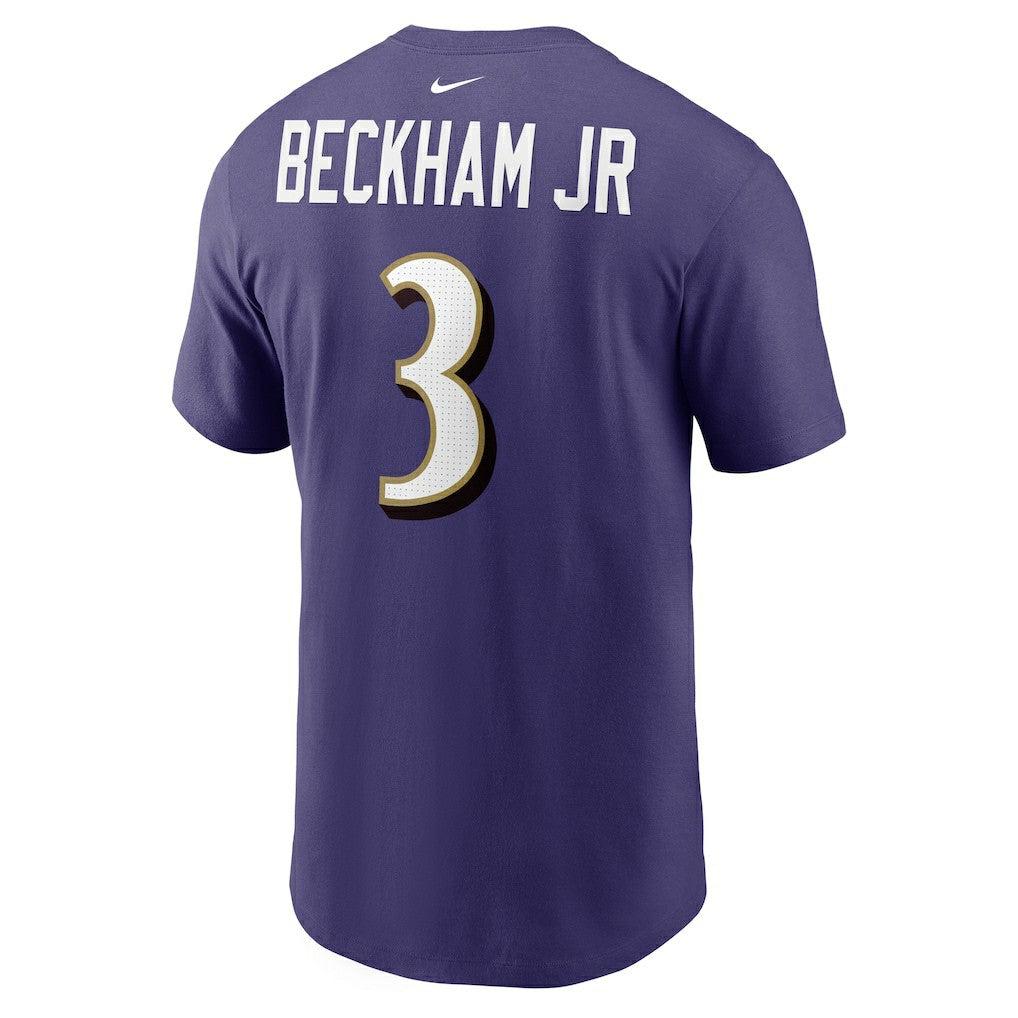 Odell Beckham Jr. Baltimore Ravens Player Name & Number T-Shirt Purple - Nike