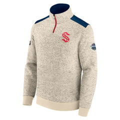 Seattle Kraken Fanatics 2024 NHL Winter Classic Authentic Pro Fleece Quarter-Zip Pullover Top Deep Sea Blue/Cream