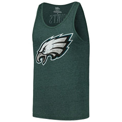 Jalen Hurts Philadelphia Eagles Majestic Threads Name & Number Tri-Blend Tank Top Green - NFL