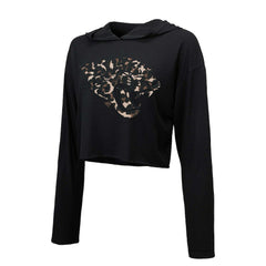 Trevor Lawrence Jacksonville Jaguars Majestic Threads Women's Leopard Player Name & Number Long Sleeve Cropped Hoodie Black - NFL