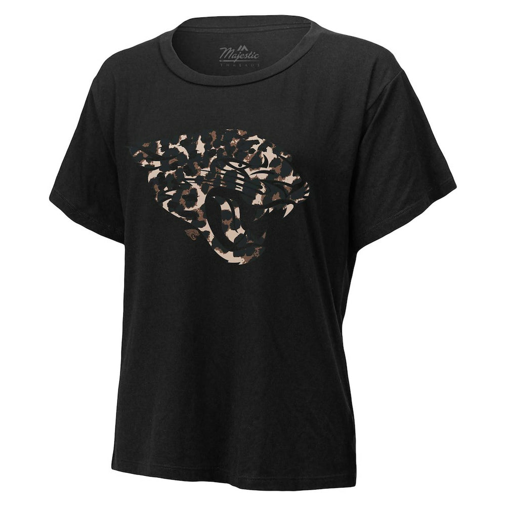 Trevor Lawrence Jacksonville Jaguars Majestic Threads Women's Leopard Player Name & Number T-Shirt Black - NFL